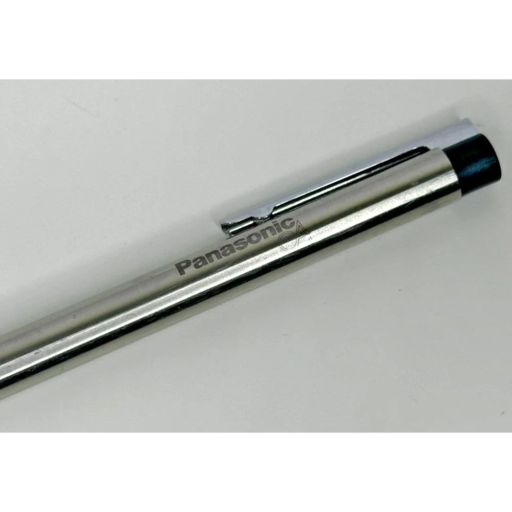 Lamy Pen Ball Point Blue Ink Silver Tone Black Panasonic Logo